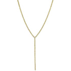 Crown Prong Diamond Tennis Y Chain Necklace.