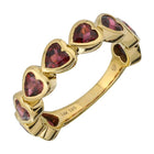 Color Gemstone Hearts Ring.