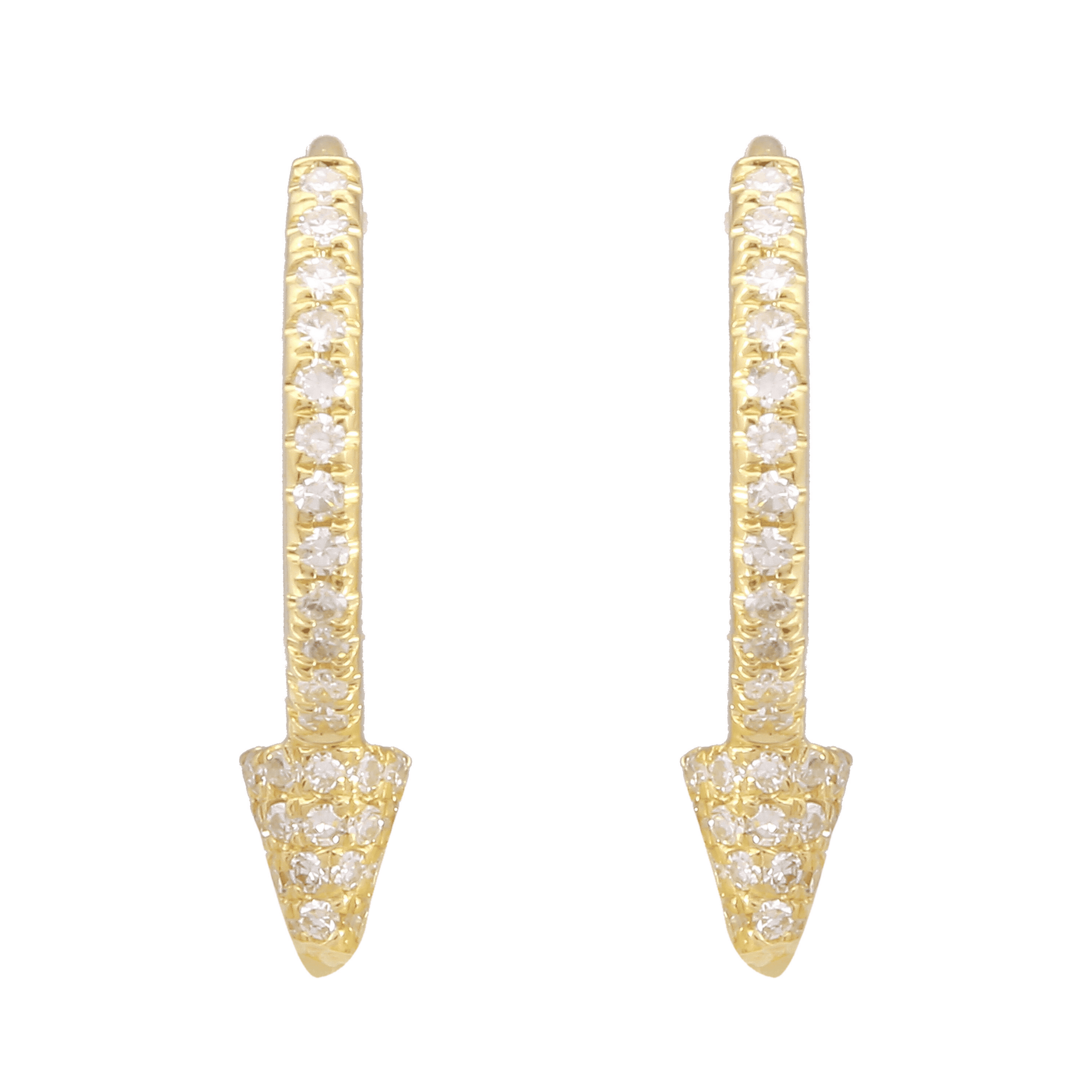 Spike Huggie Earrings.