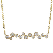 Bezel Strand Pendant Necklace.