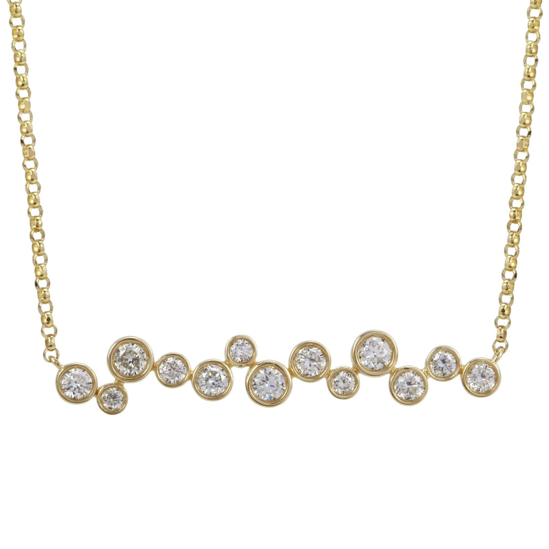 Bezel Strand Pendant Necklace.