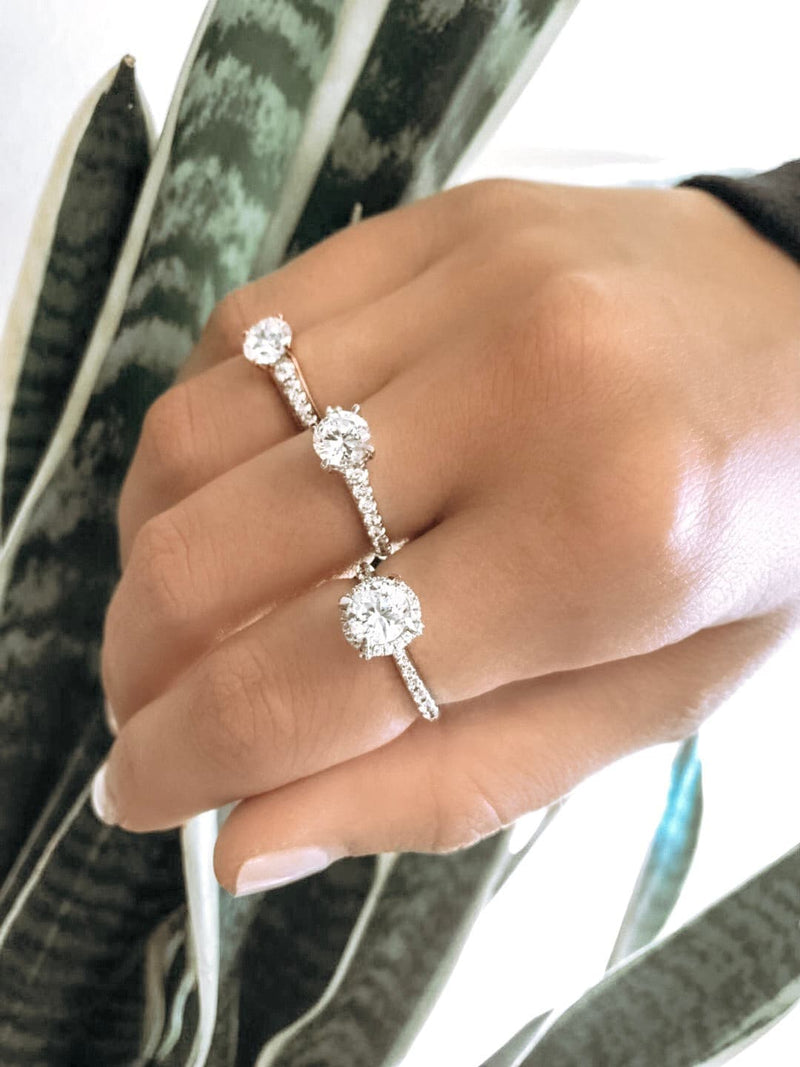 Semi-Mount Halo Engagement Ring.