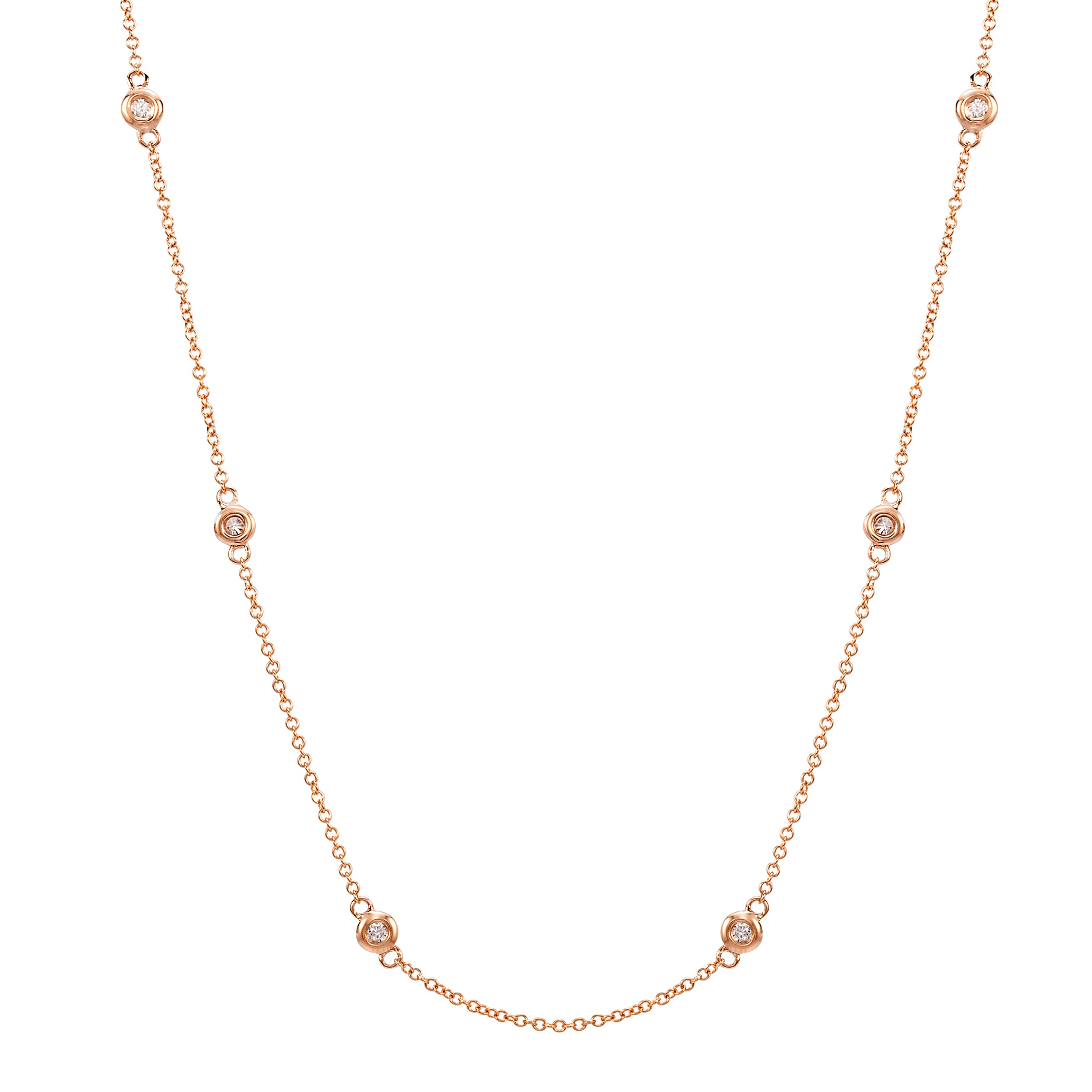 Diamond Bezel By-Yard Necklace.