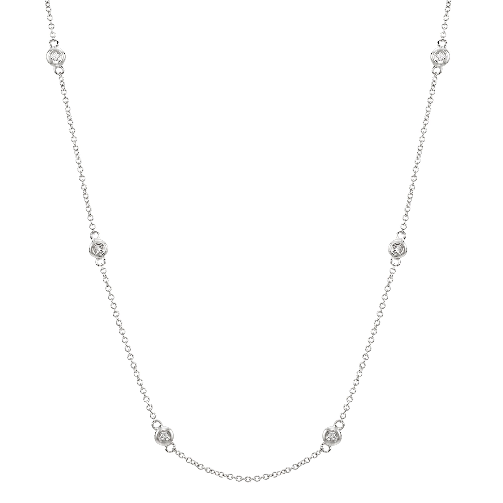 Diamond Bezel By-Yard Necklace.