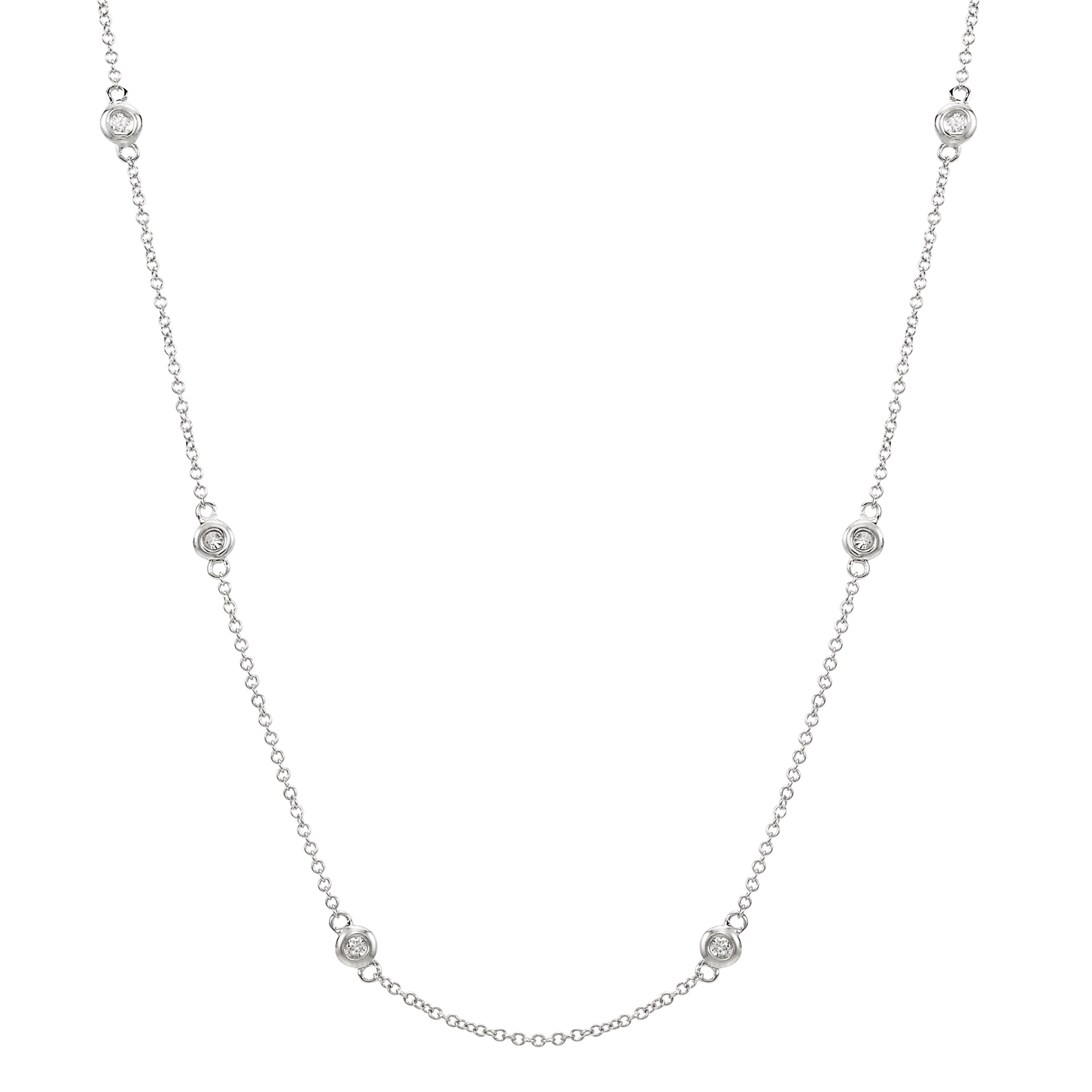 Diamond Bezel By-Yard Necklace.
