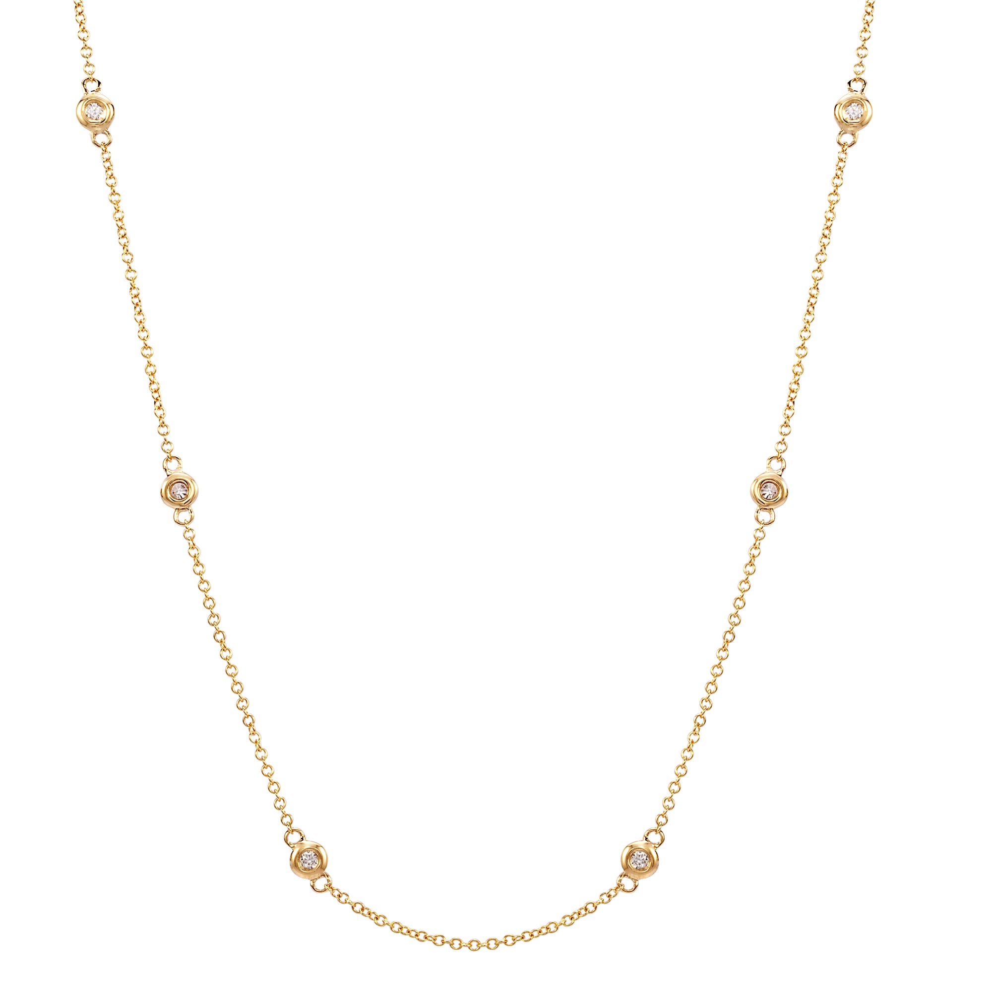 Diamond Bezel By-Yard Necklace.