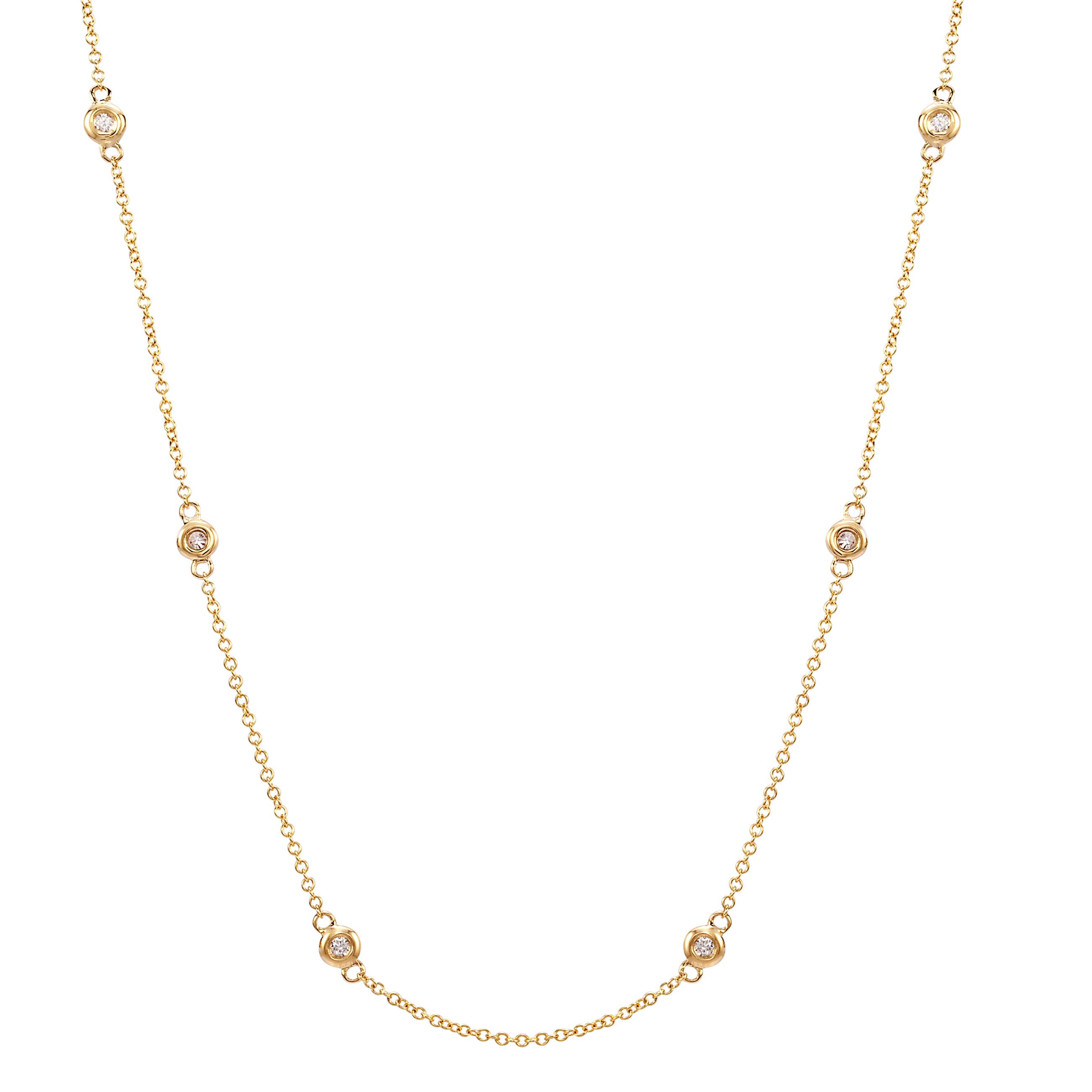 Diamond Bezel By-Yard Necklace.