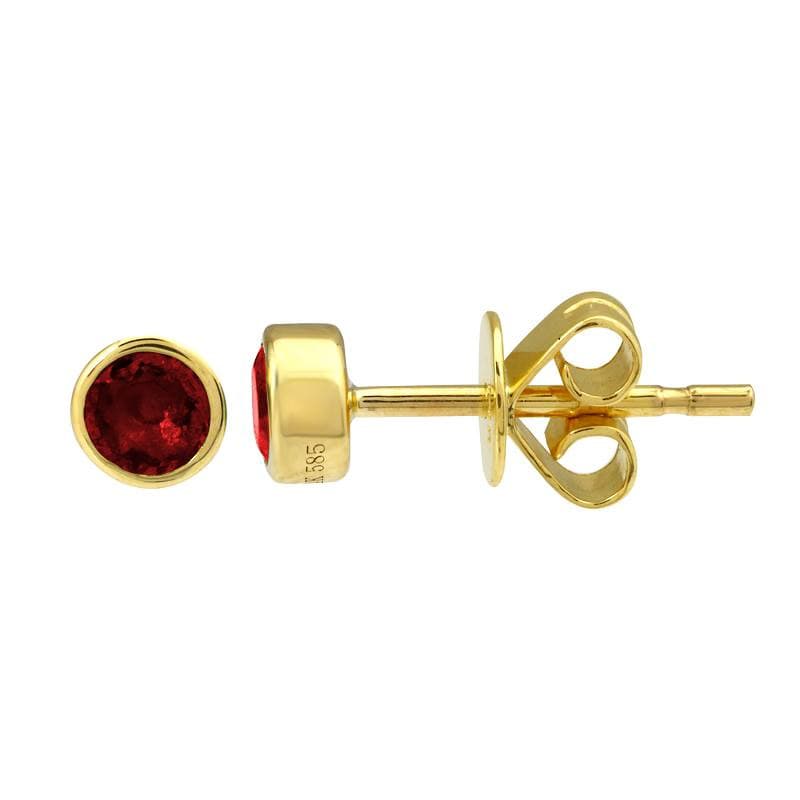 Birthstone Bezel Stud Earrings.