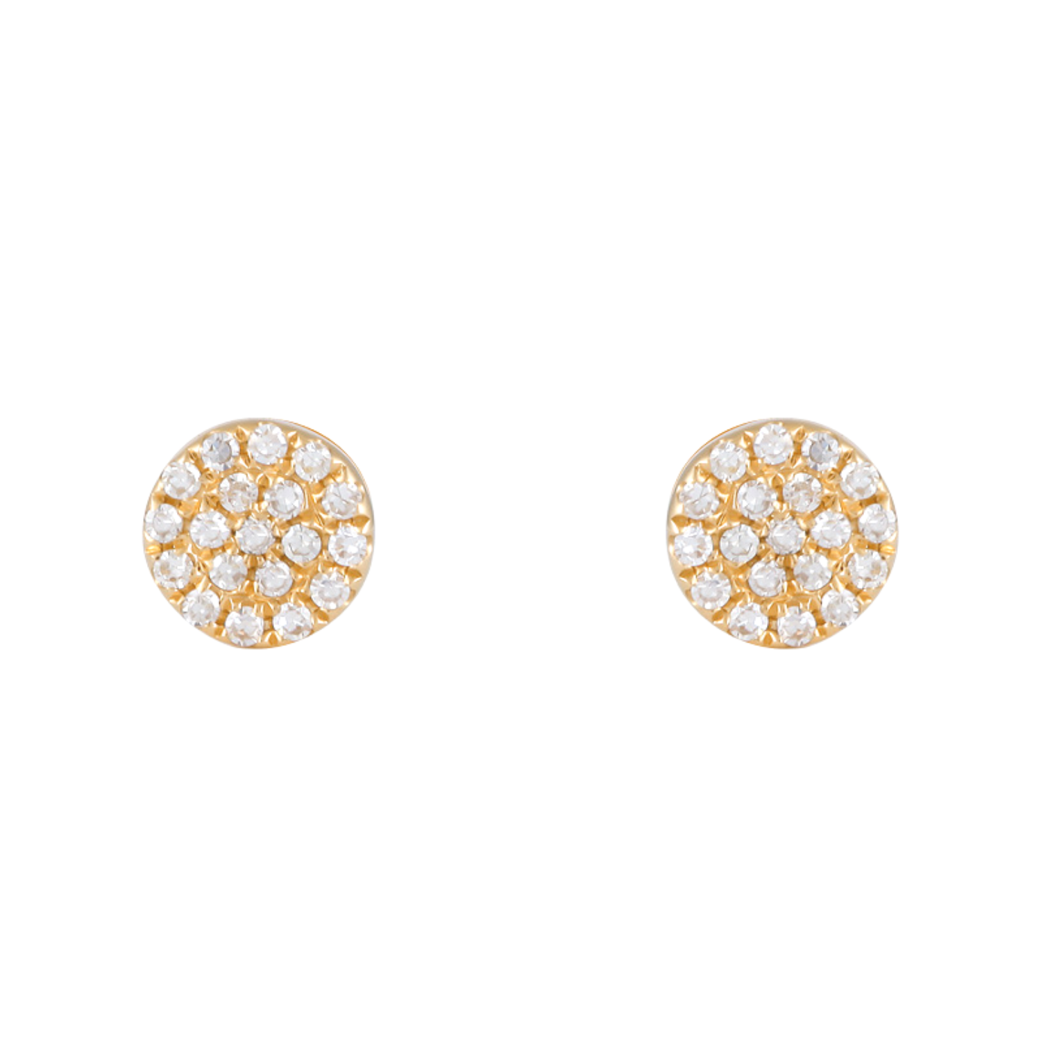 Mini Disc Diamond Studs.