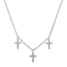 Gold Cross Diamond Necklace.