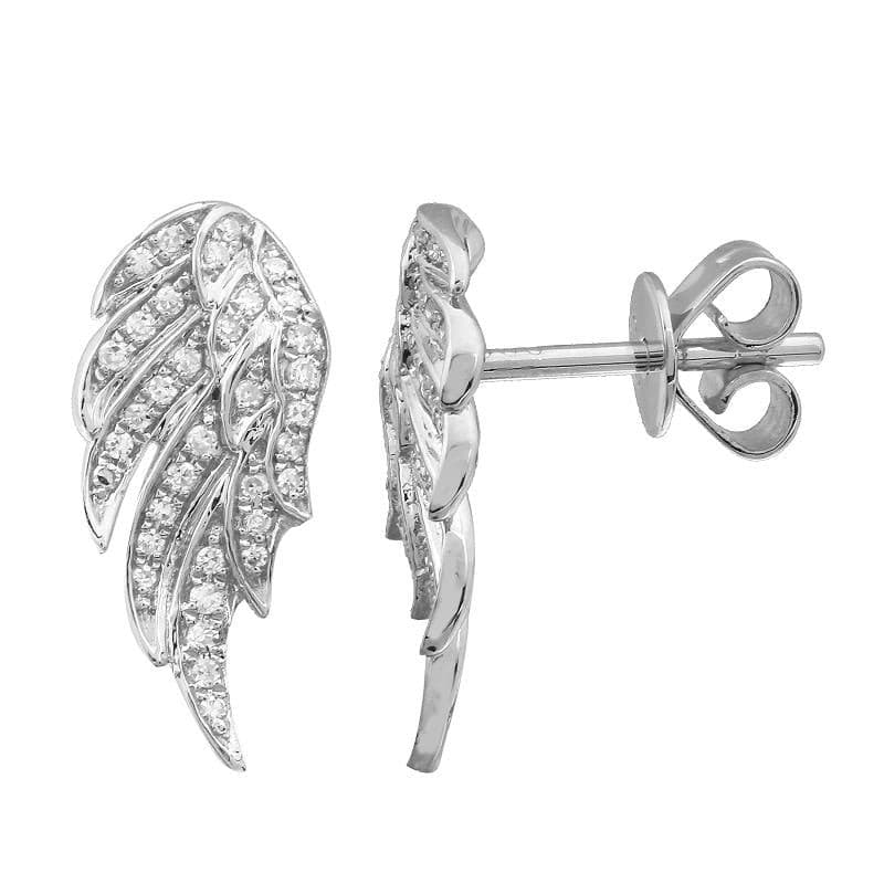Angel Wing Stud Earrings.