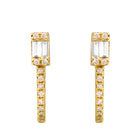 Baguette Lobe Cuff Studs.
