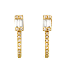 Baguette Lobe Cuff Studs.
