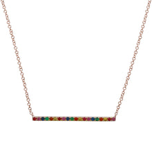 Rainbow Sapphire Bar Pendant.