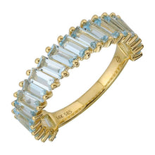 Slanted Baguette Gemstone Ring.