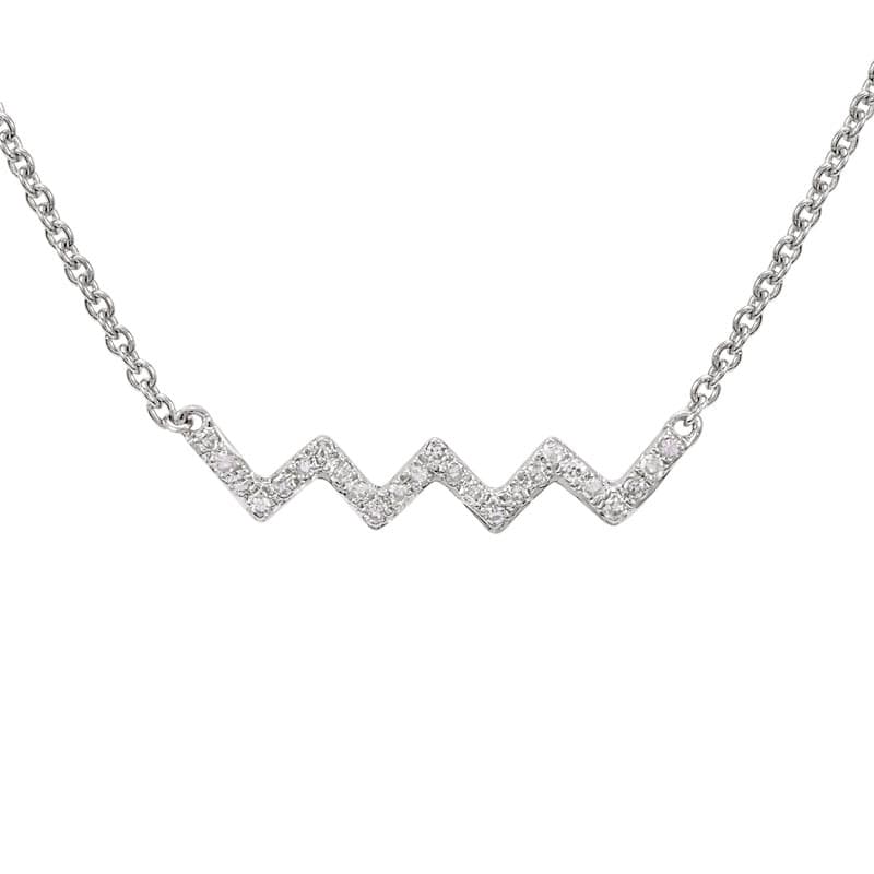 Zig Zag Pendant Necklace.