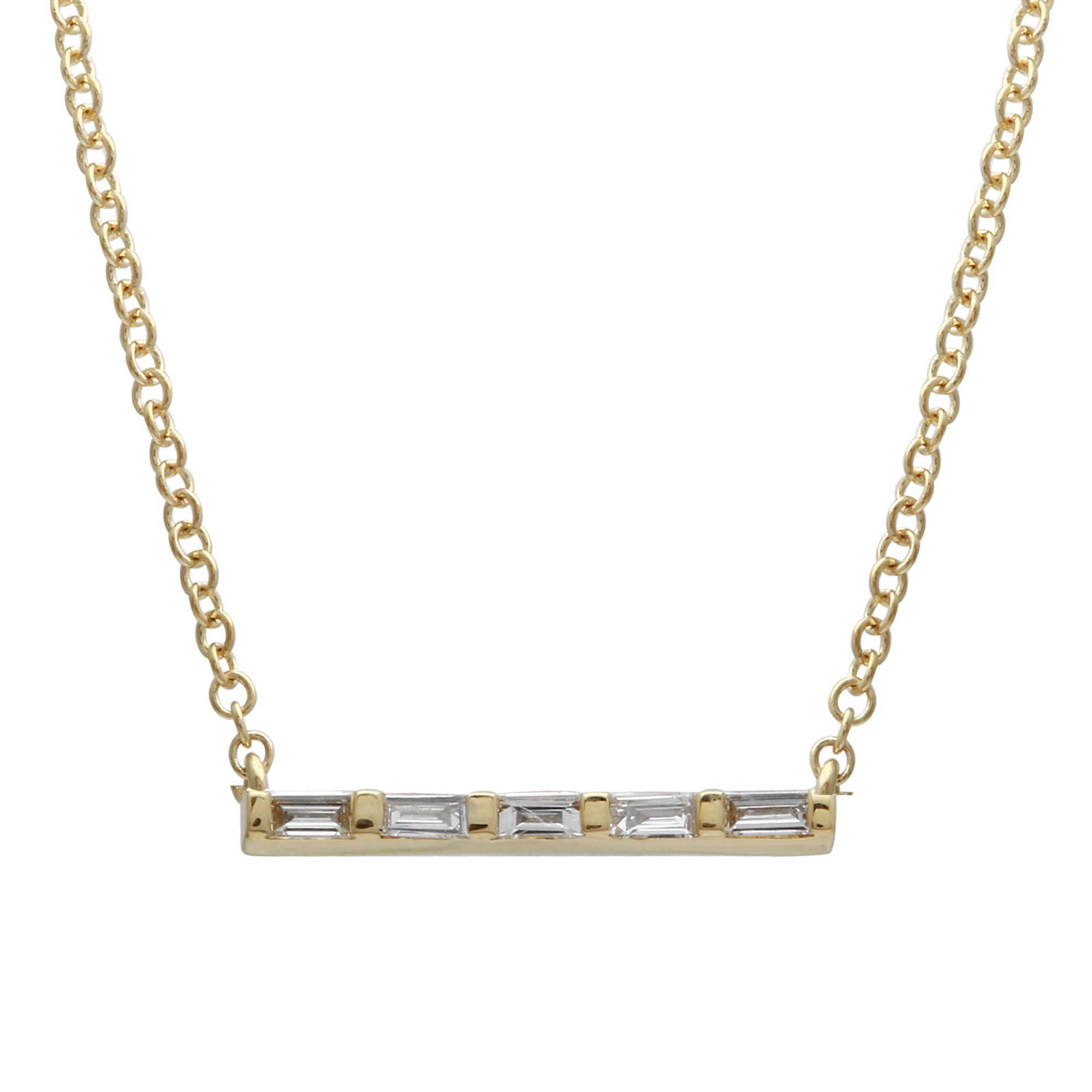 Baguette Bar Necklace.