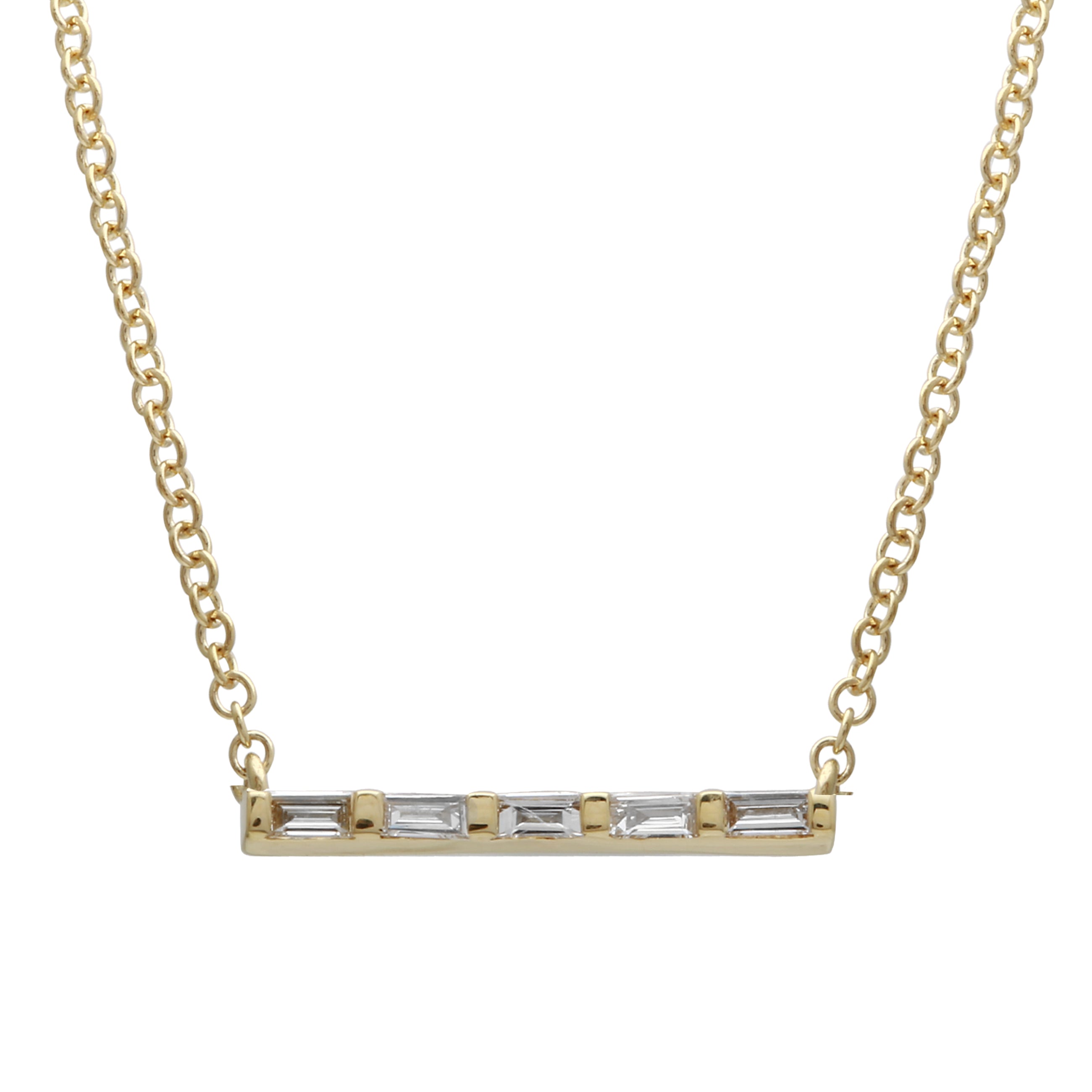 Baguette Bar Necklace.