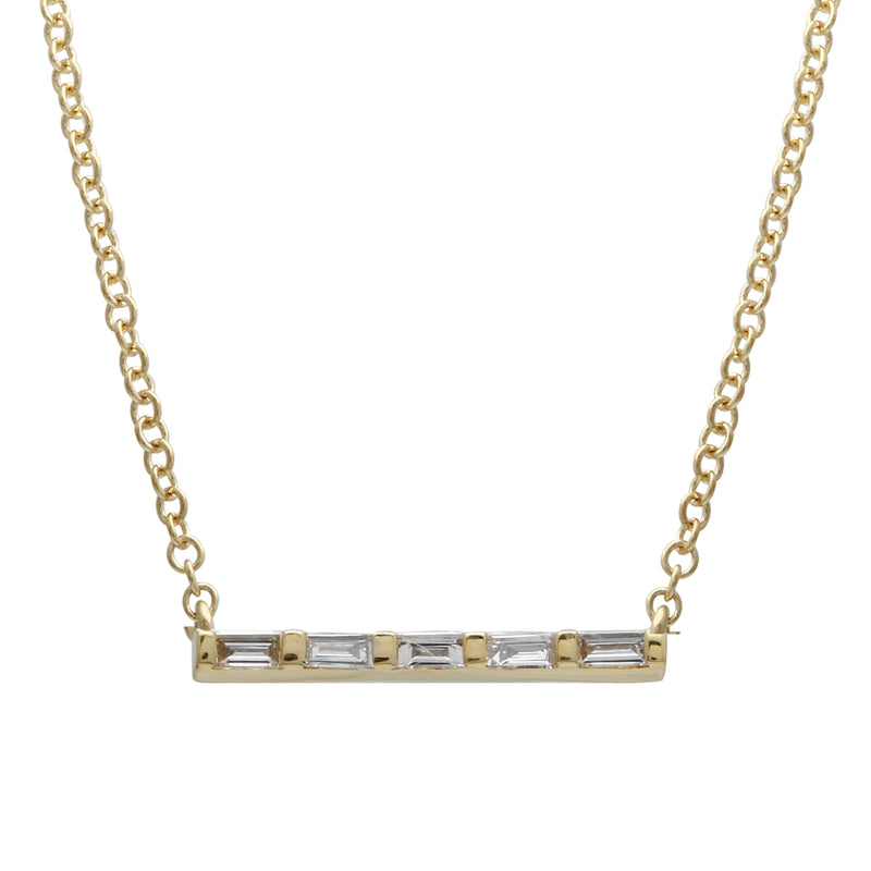 Baguette Bar Necklace.