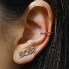 Green Tsavorite Single Ear Cuff.