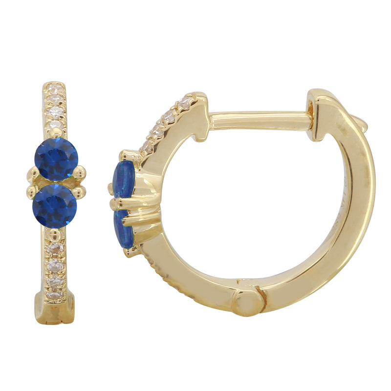 Sapphire Huggies.