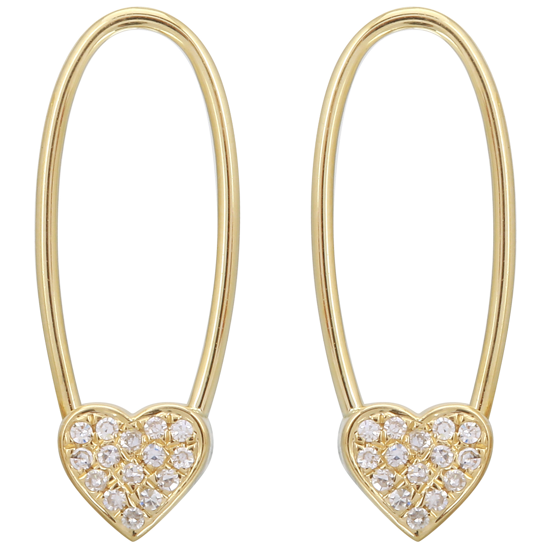 Heart Threader Drop Earrings.