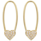 Heart Threader Drop Earrings.