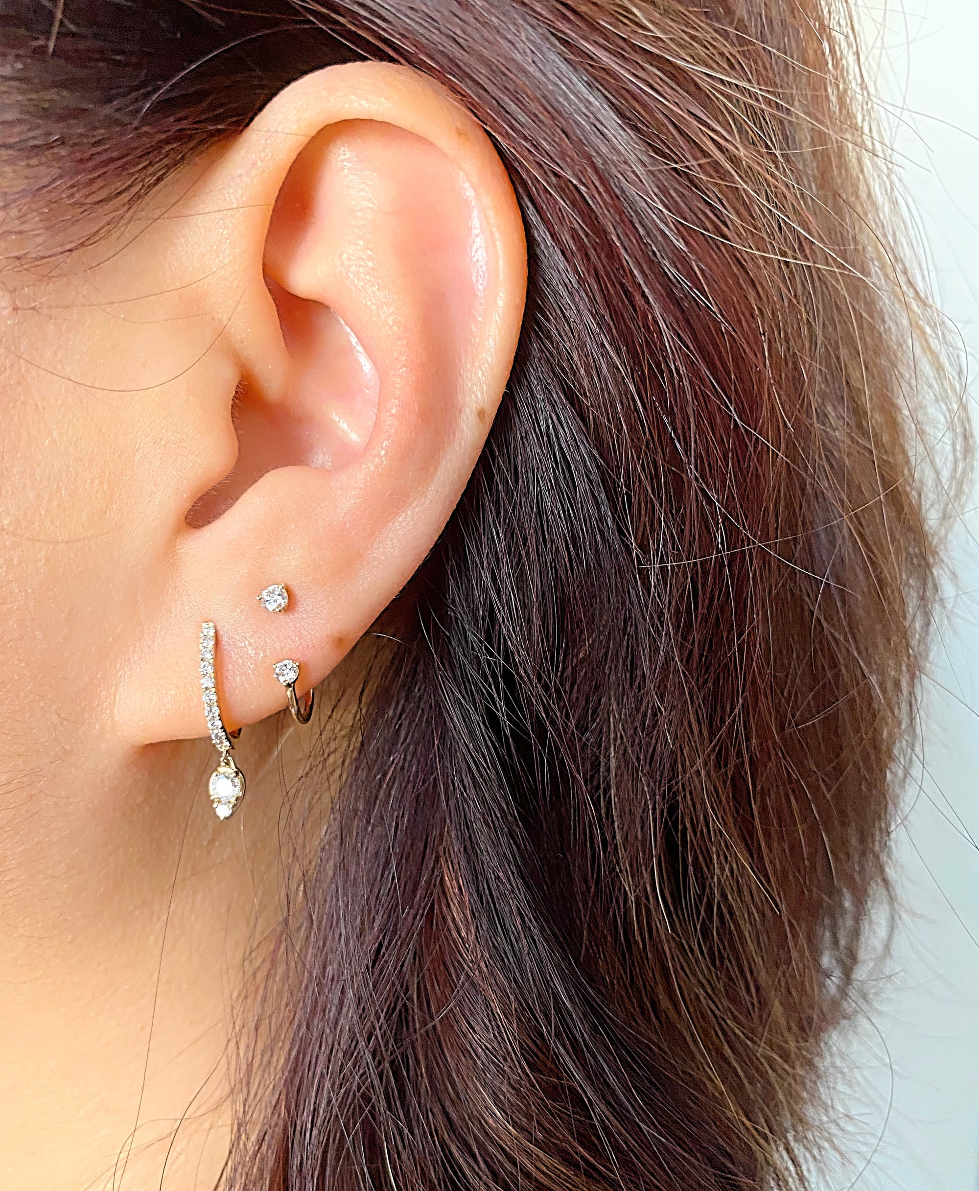 Dangling Drop Hoops.