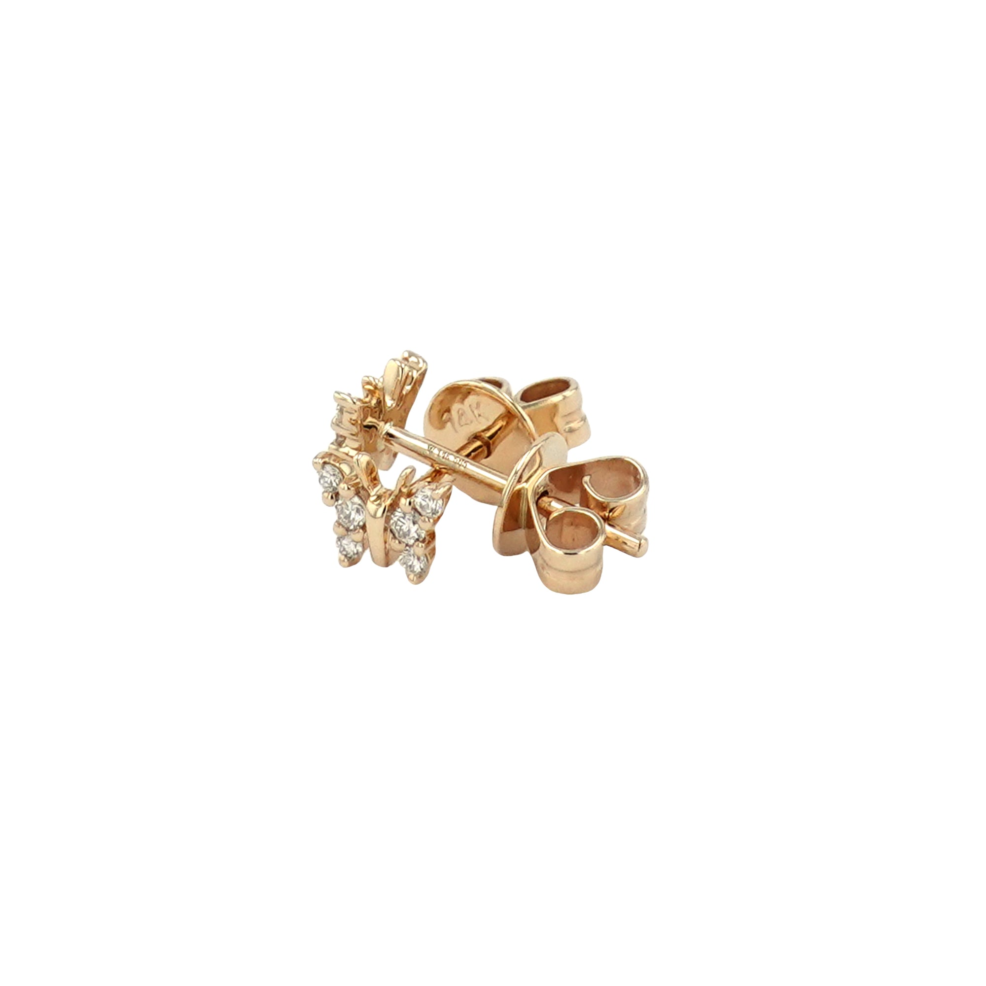 Yellow Diamond Butterfly Studs.