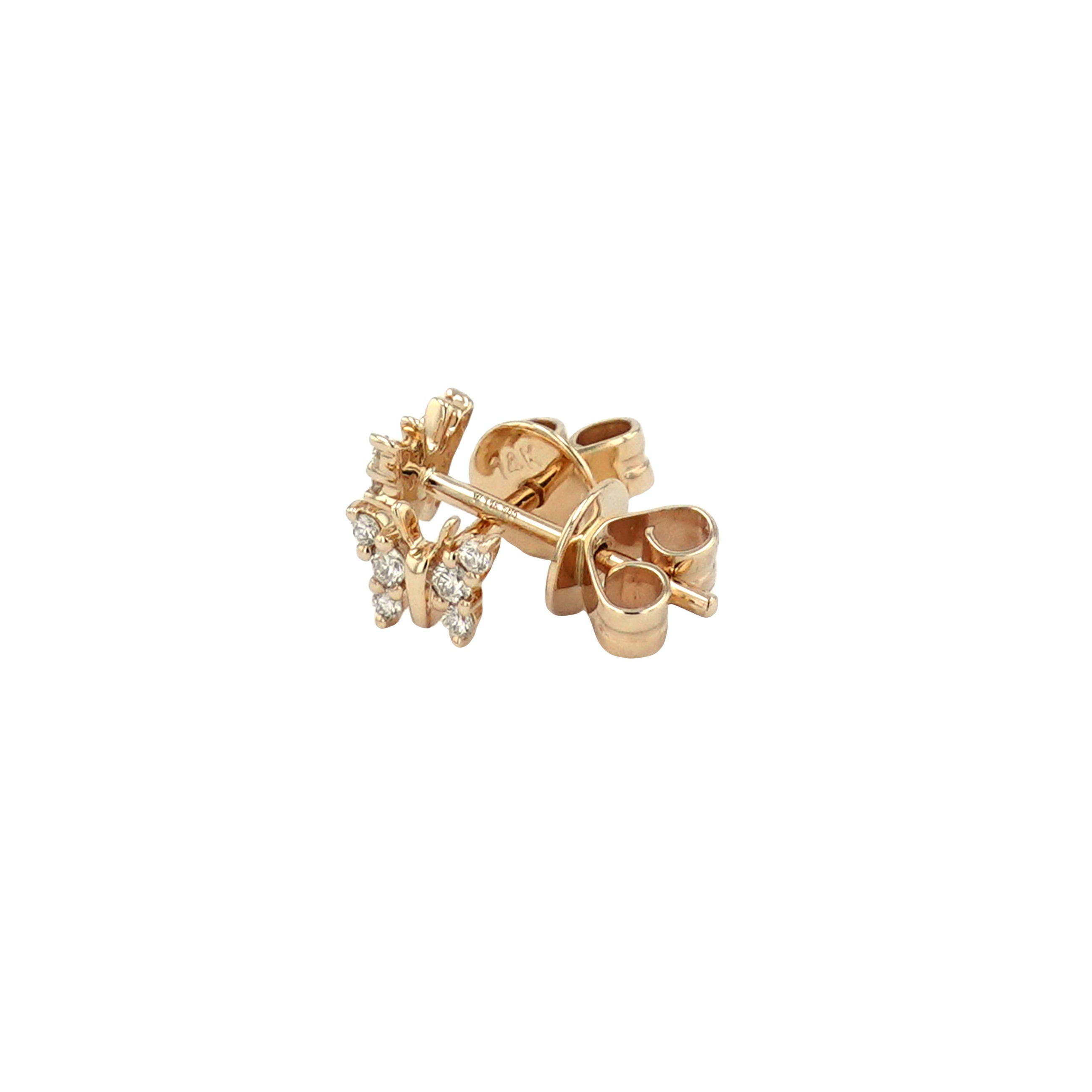 Yellow Diamond Butterfly Studs.