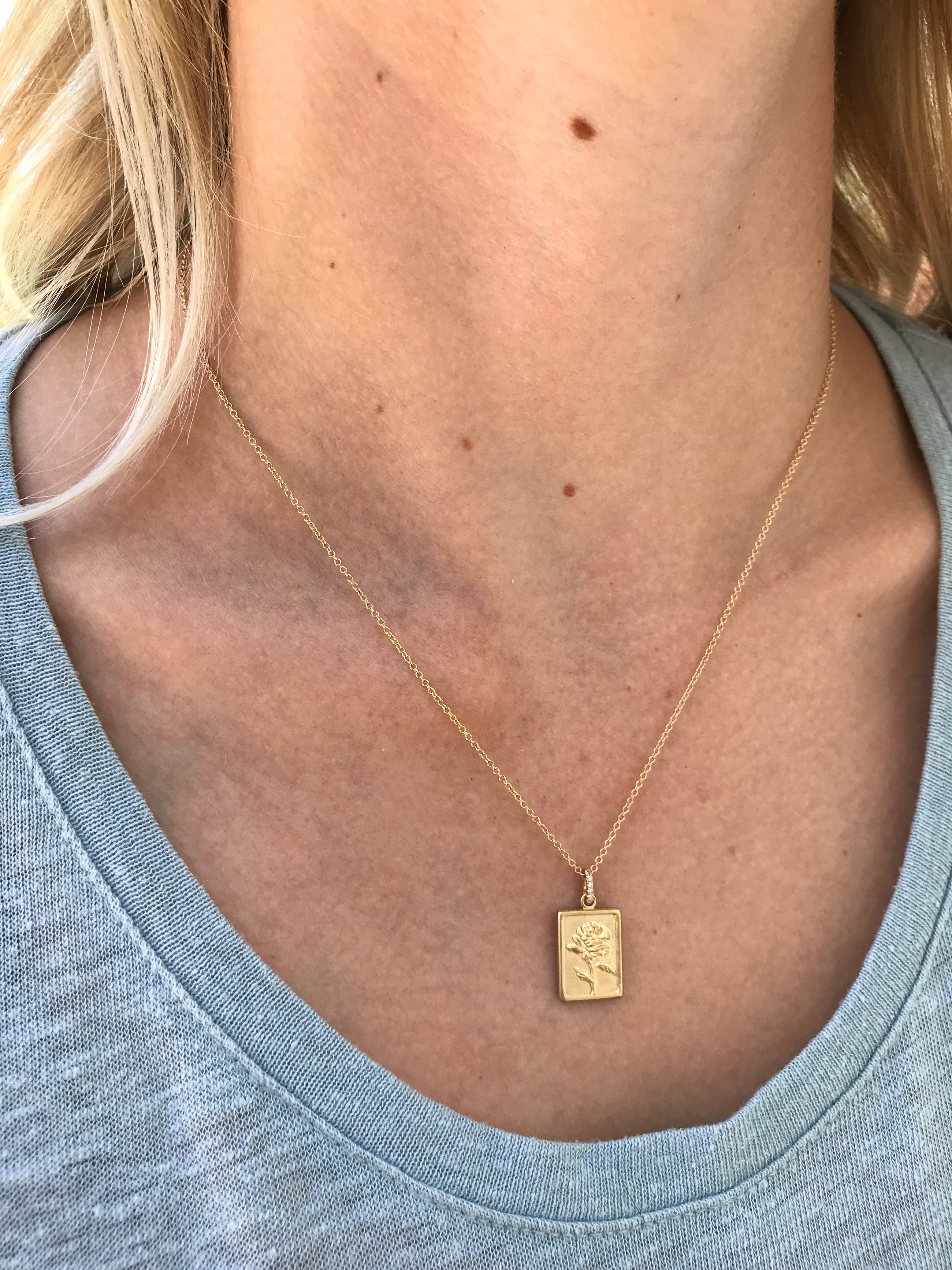 Rose Tag Pendant.