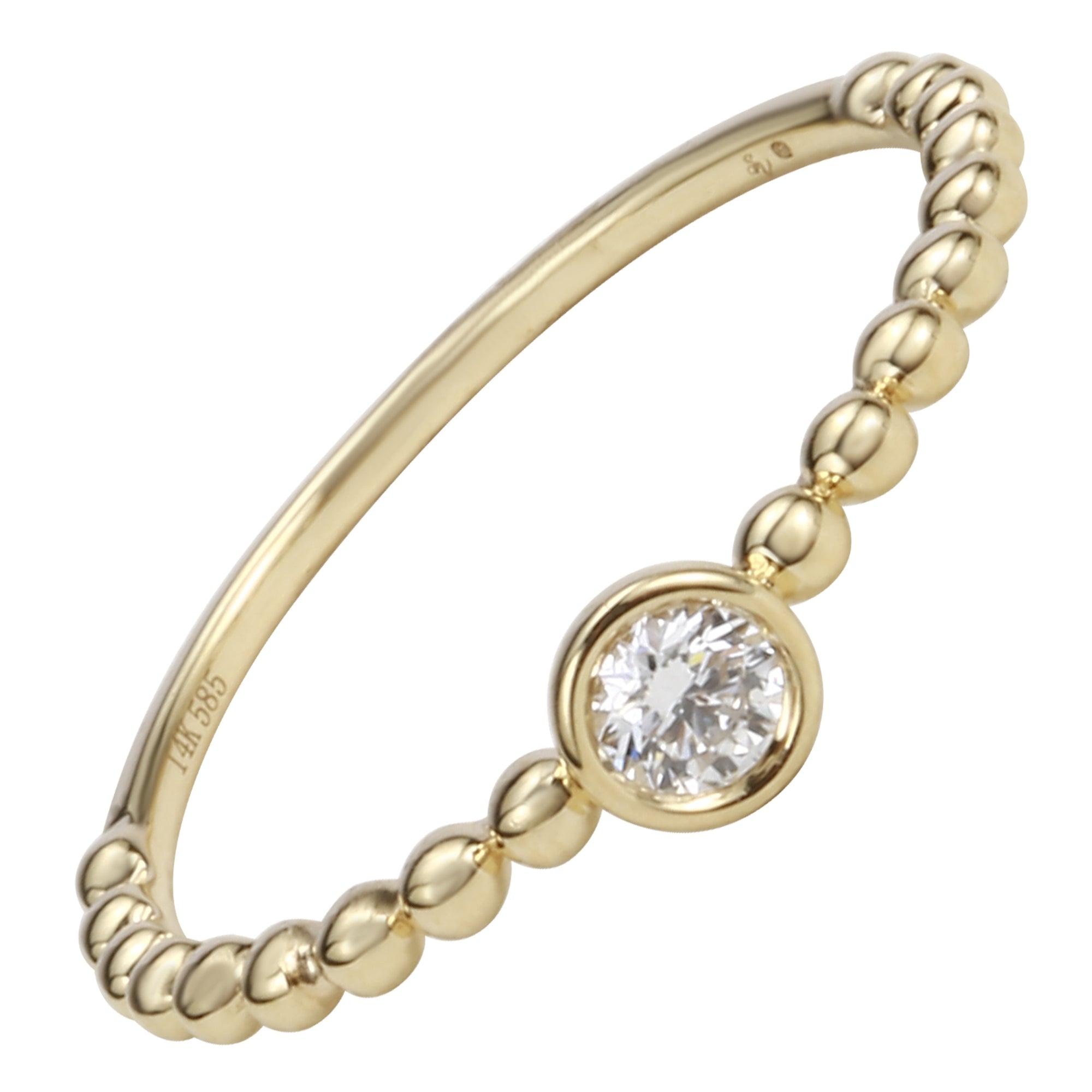 Beaded Bezel Stack Ring.