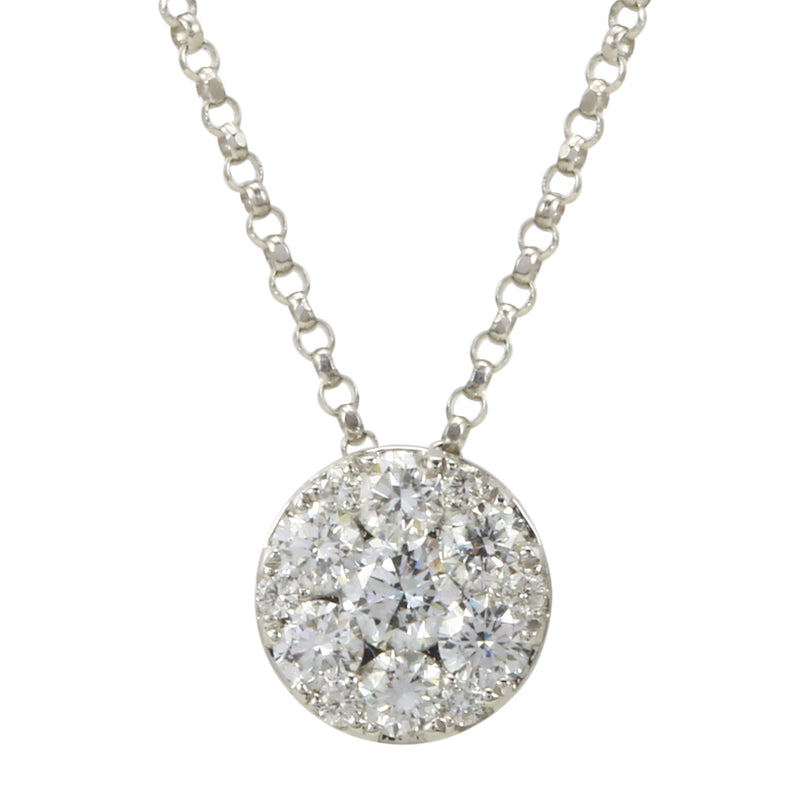 Lab Diamond Cluster Pendant.