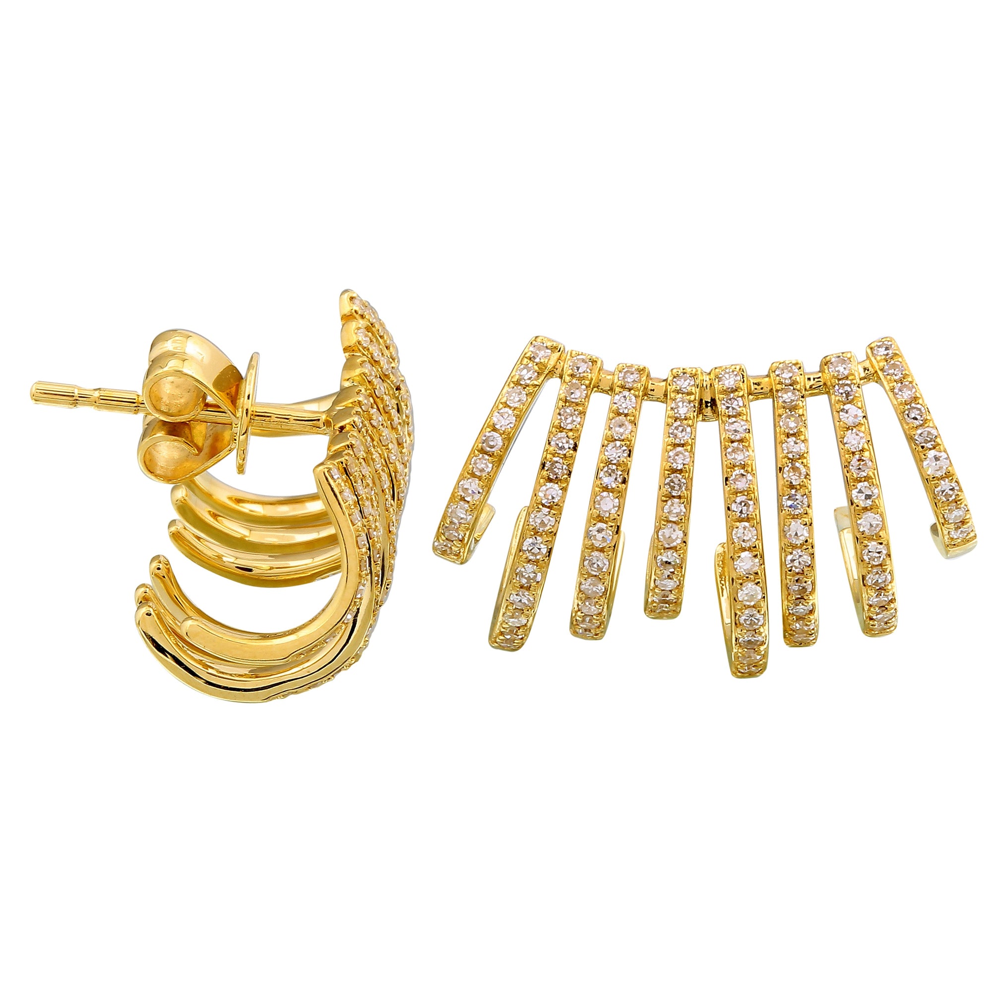 Wide Caged Lobe Cuffs.