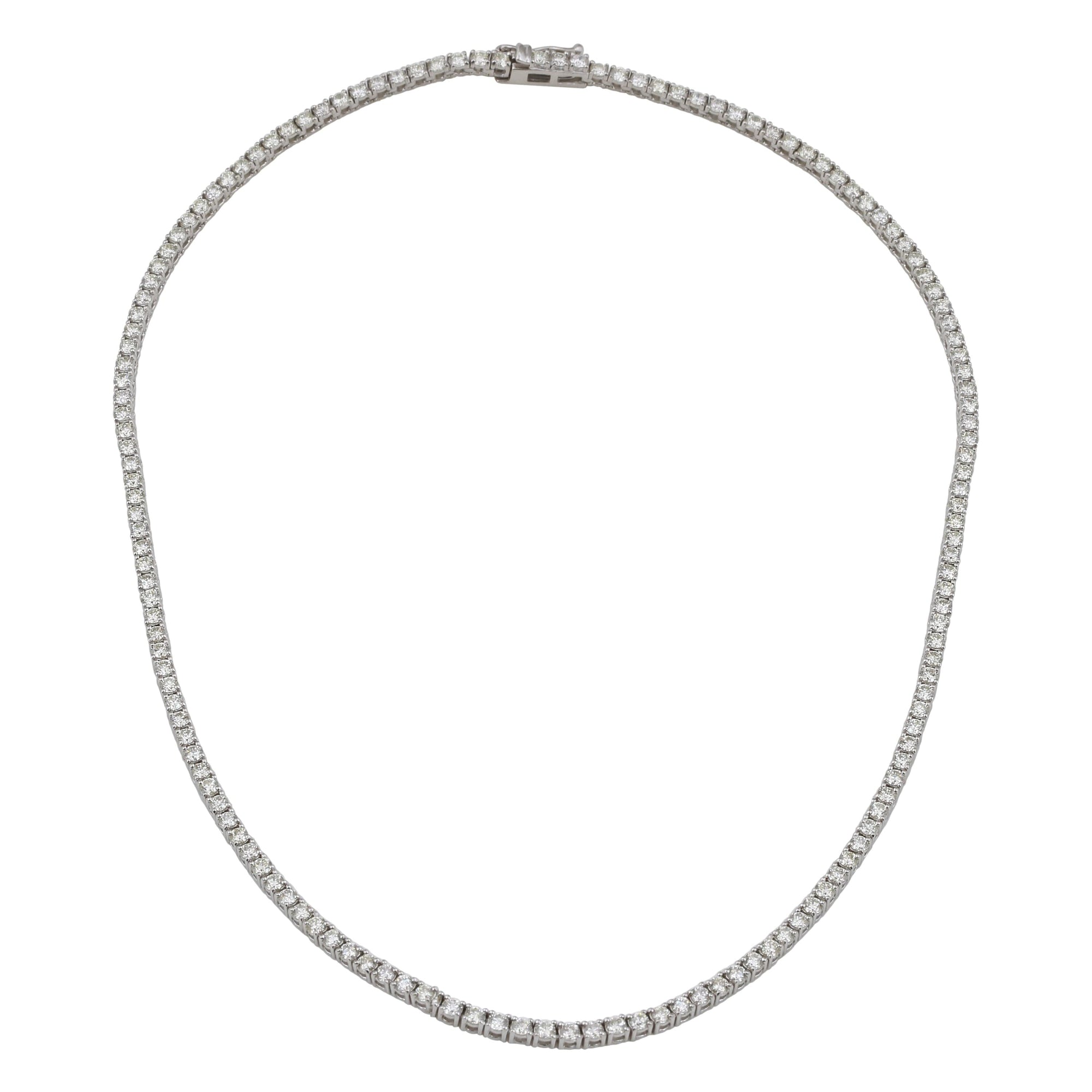 5 Carat Classic Diamond Tennis Necklace.