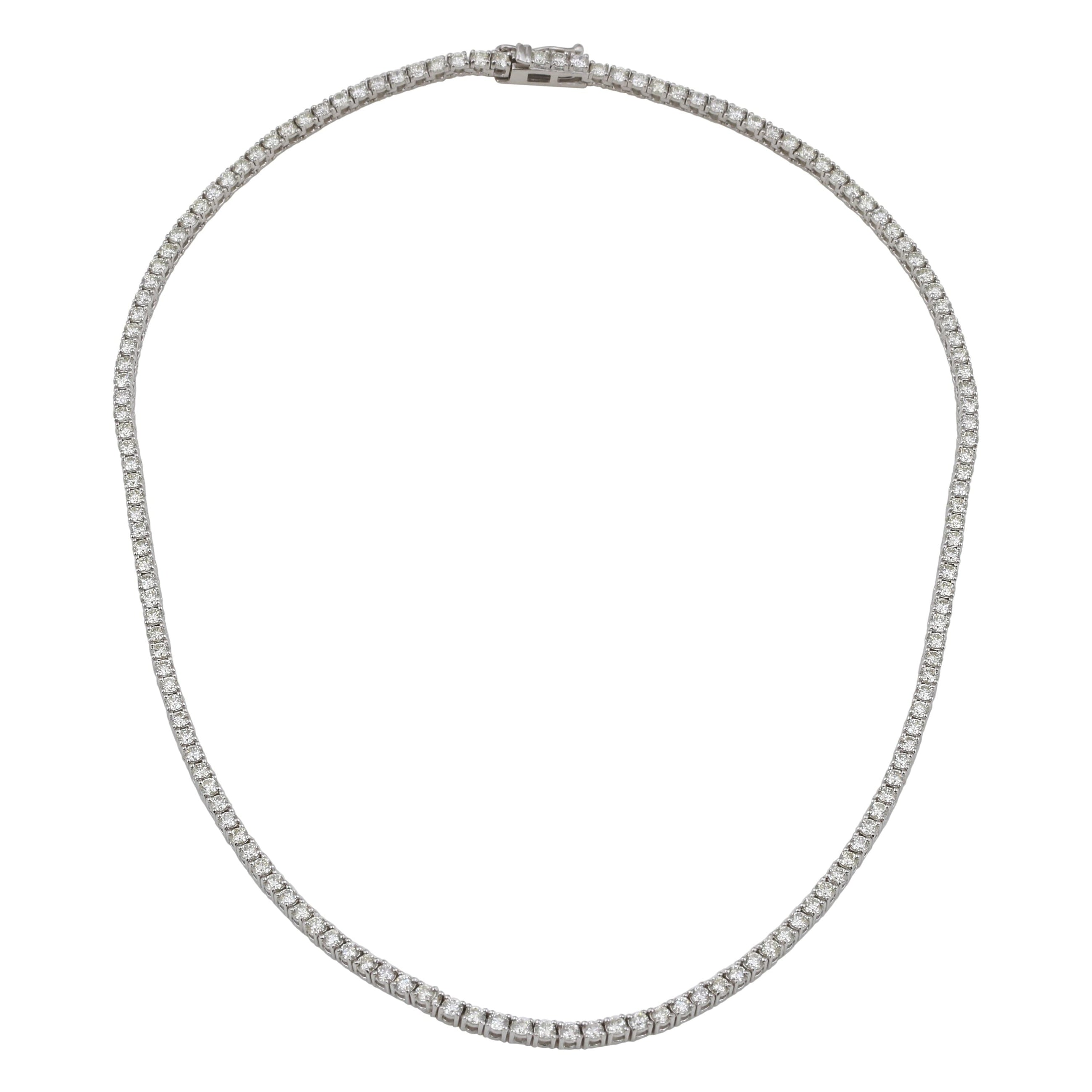 5 Carat Classic Diamond Tennis Necklace.