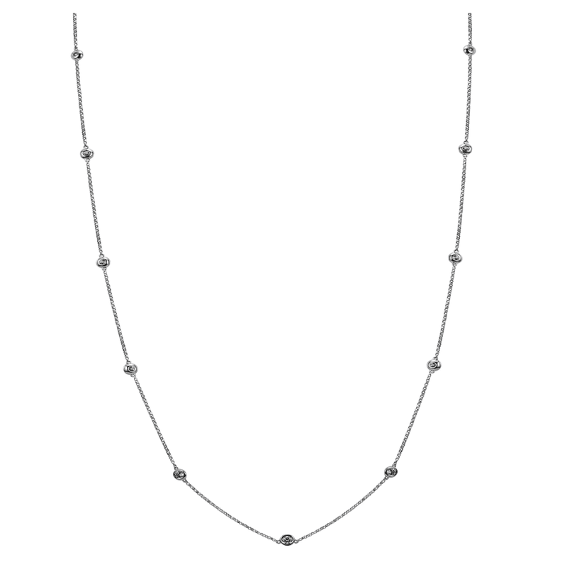 Extra Long Diamond Strand Necklace.