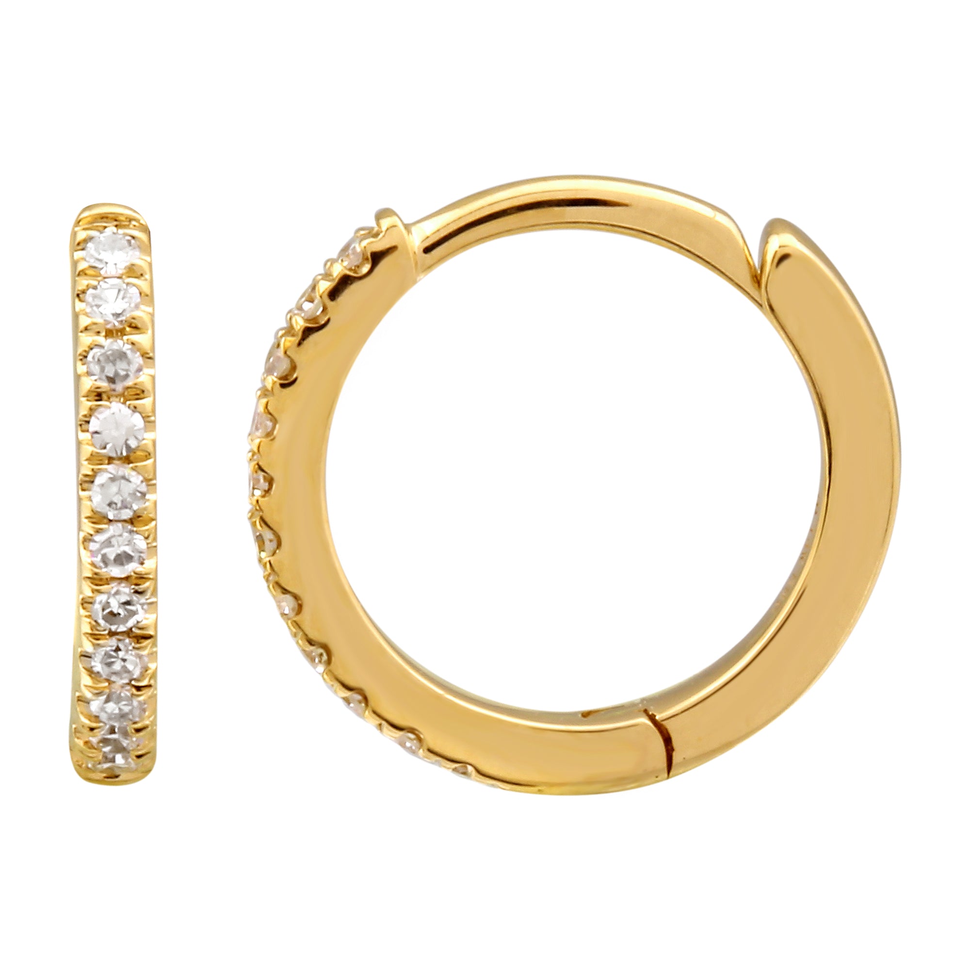 Diamond Pave Hoops.