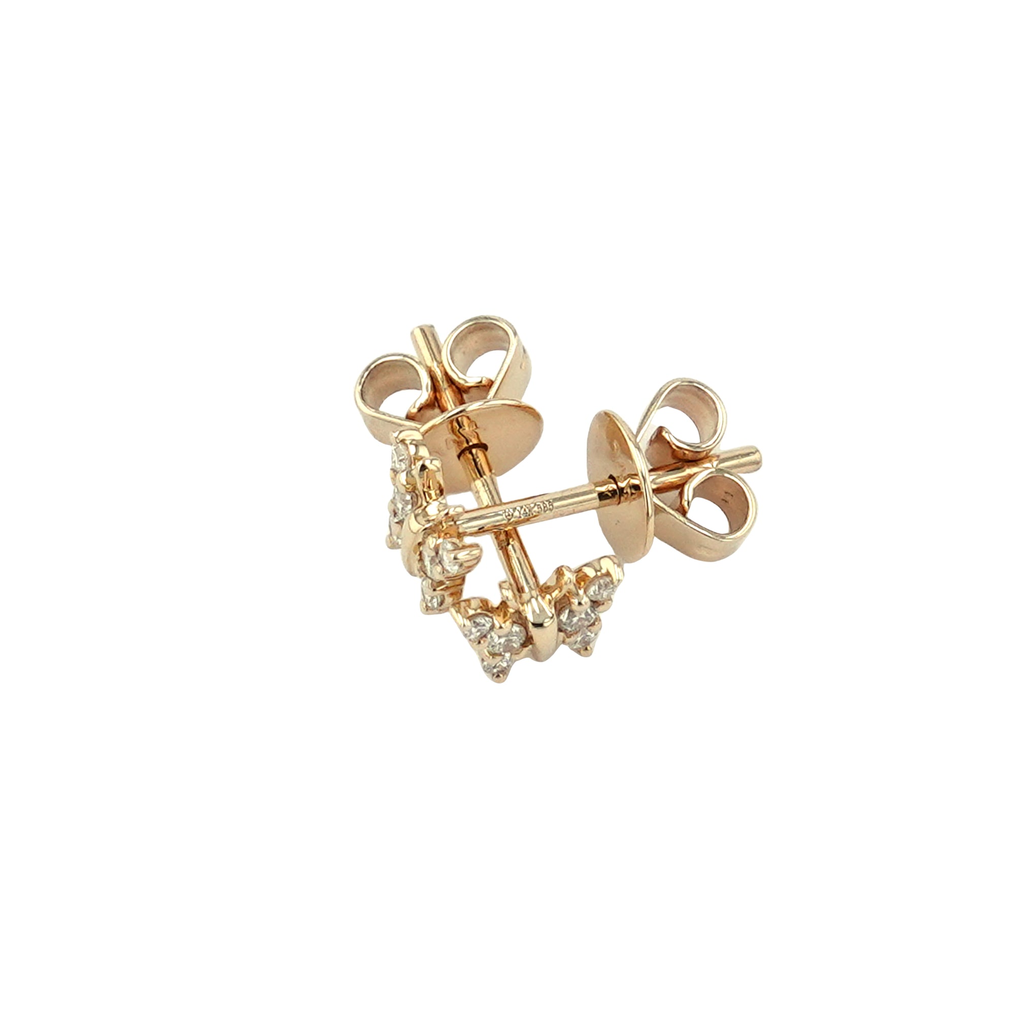 Yellow Diamond Butterfly Studs.