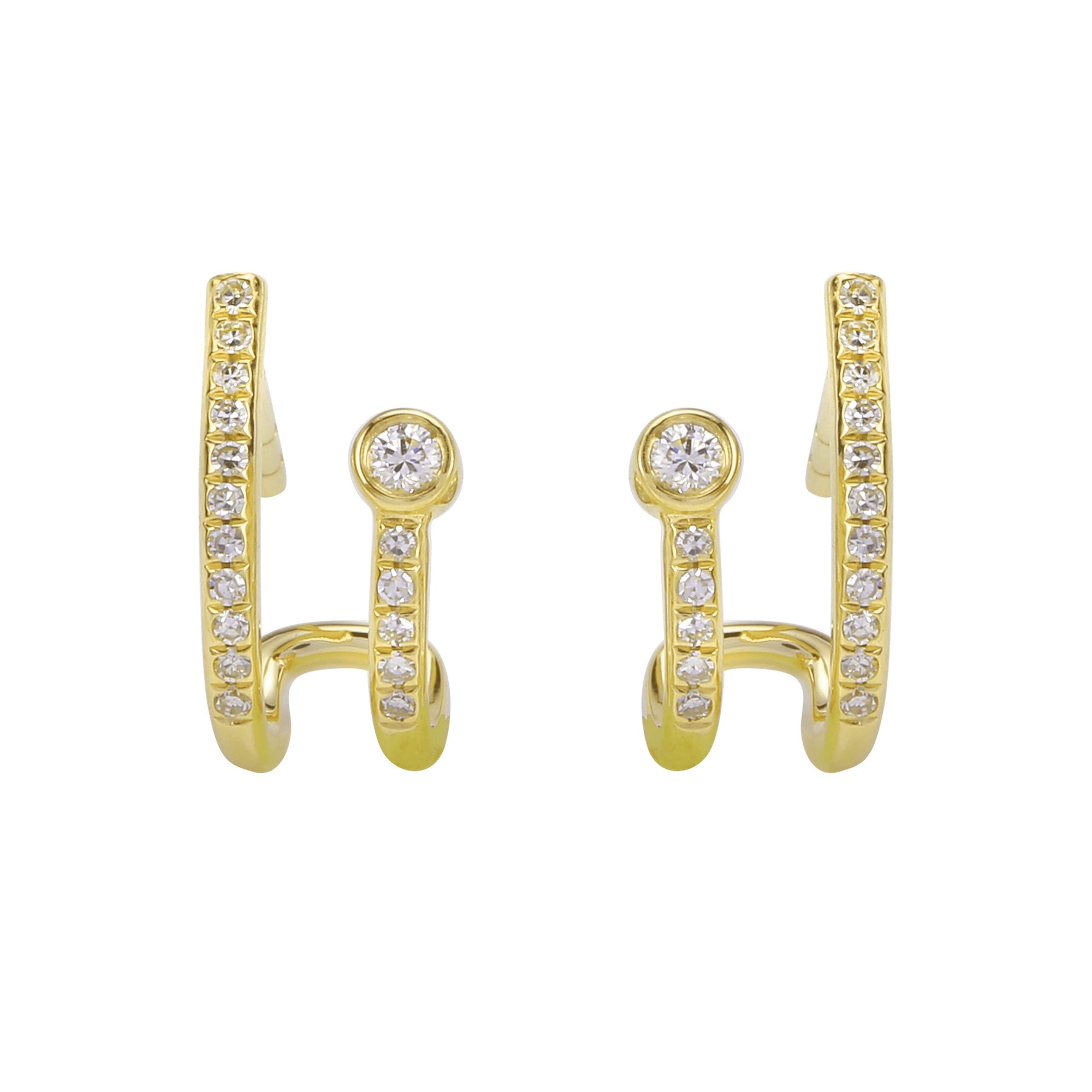 Bezel Lobe Cuff Studs.