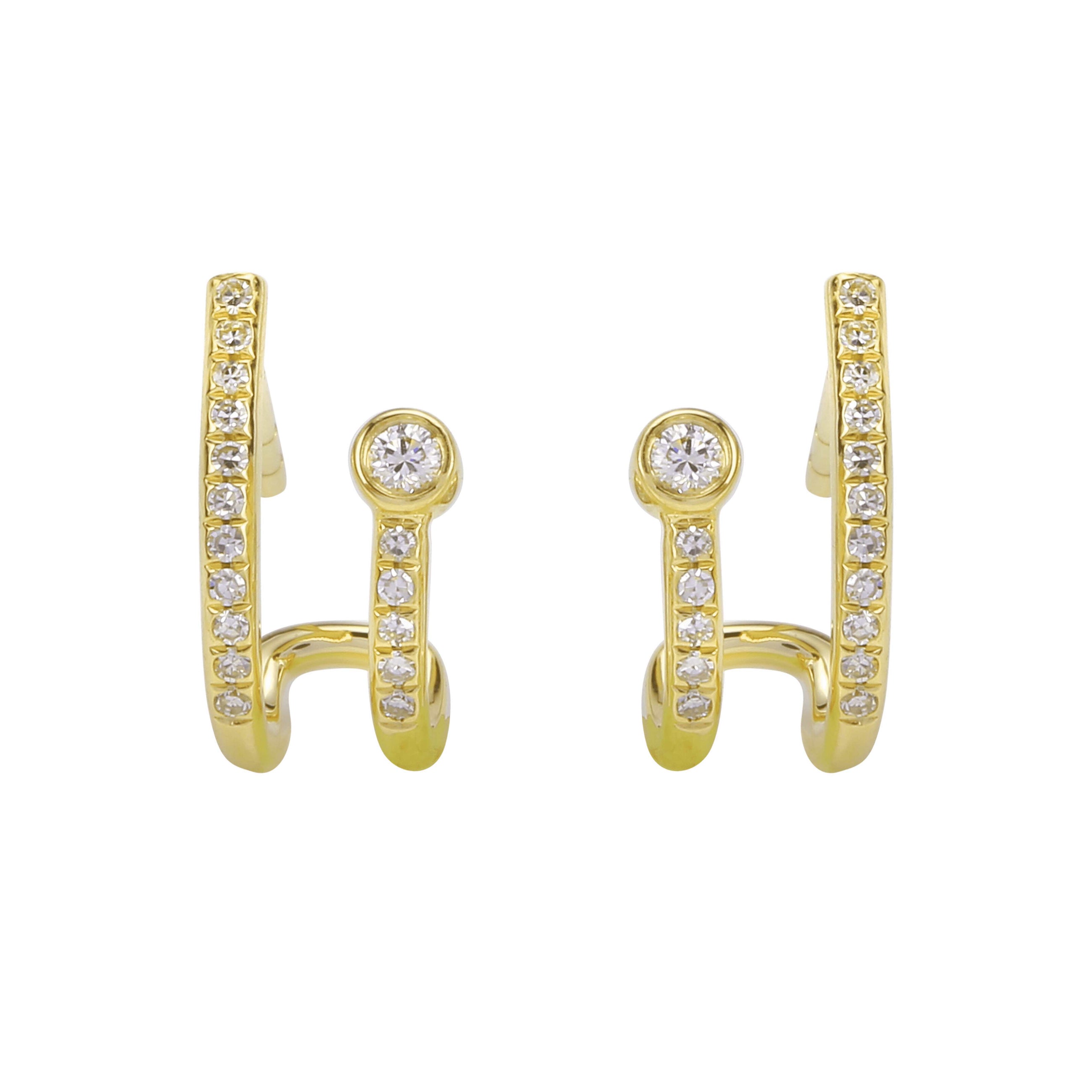 Bezel Lobe Cuff Studs.