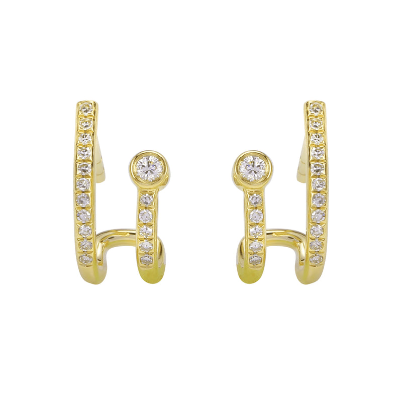 Bezel Lobe Cuff Studs.