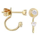 Diamond Hoop Studs.