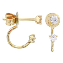 Diamond Hoop Studs.
