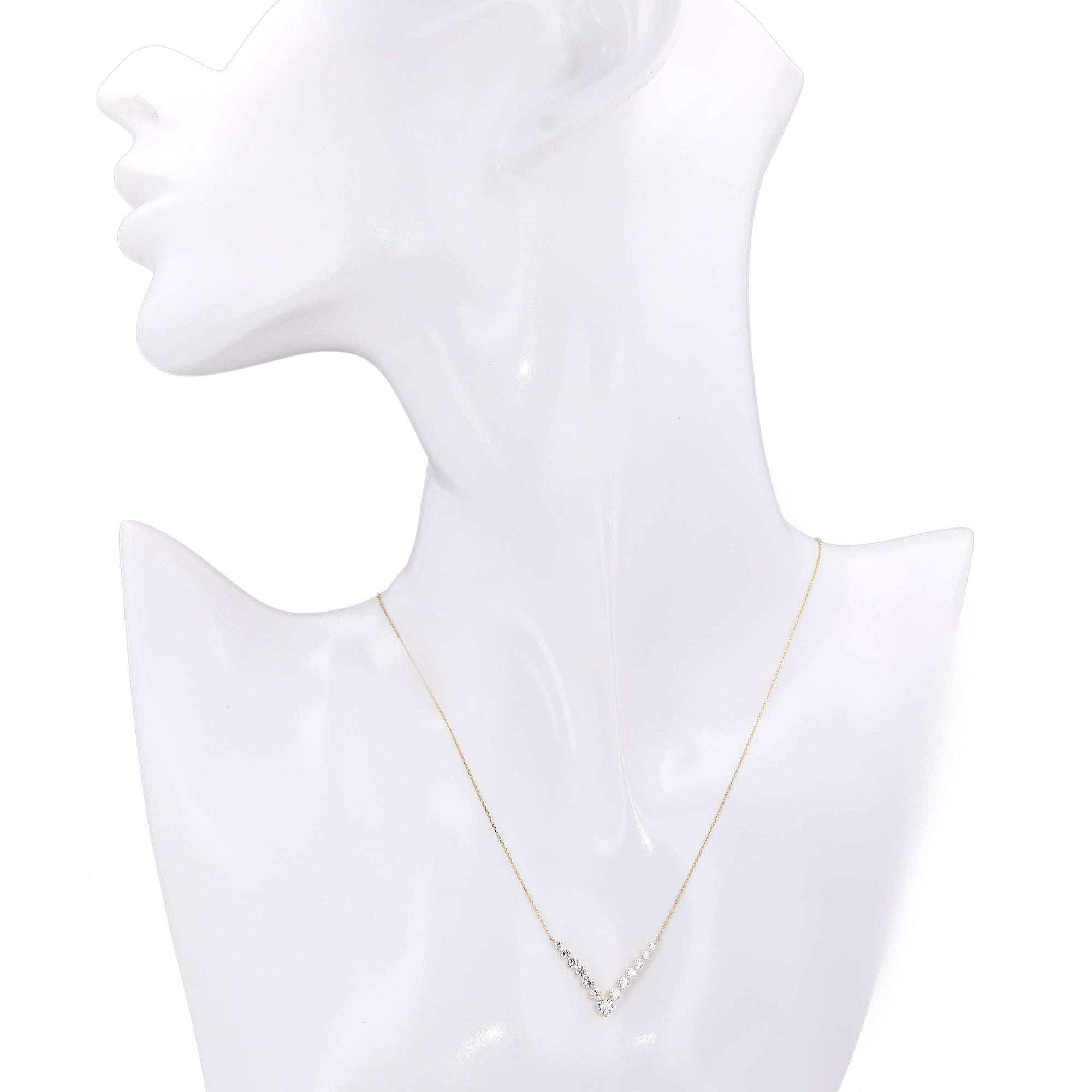 Diamond Chevron Station Necklace.
