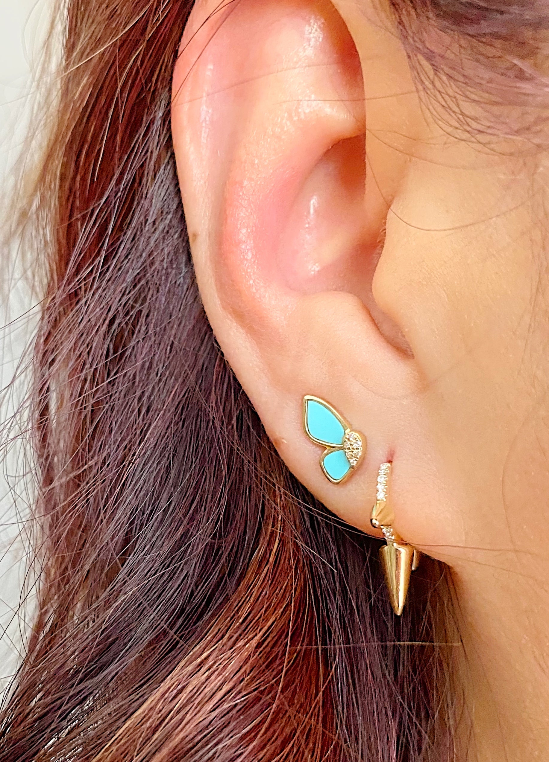 Mop Butterfly Profile Studs.