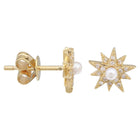 Pearl Pave Sparkle Stud Earrings.