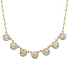 Diamond Halo Strand Necklace.