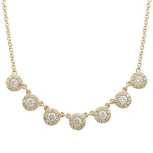 Diamond Halo Strand Necklace.