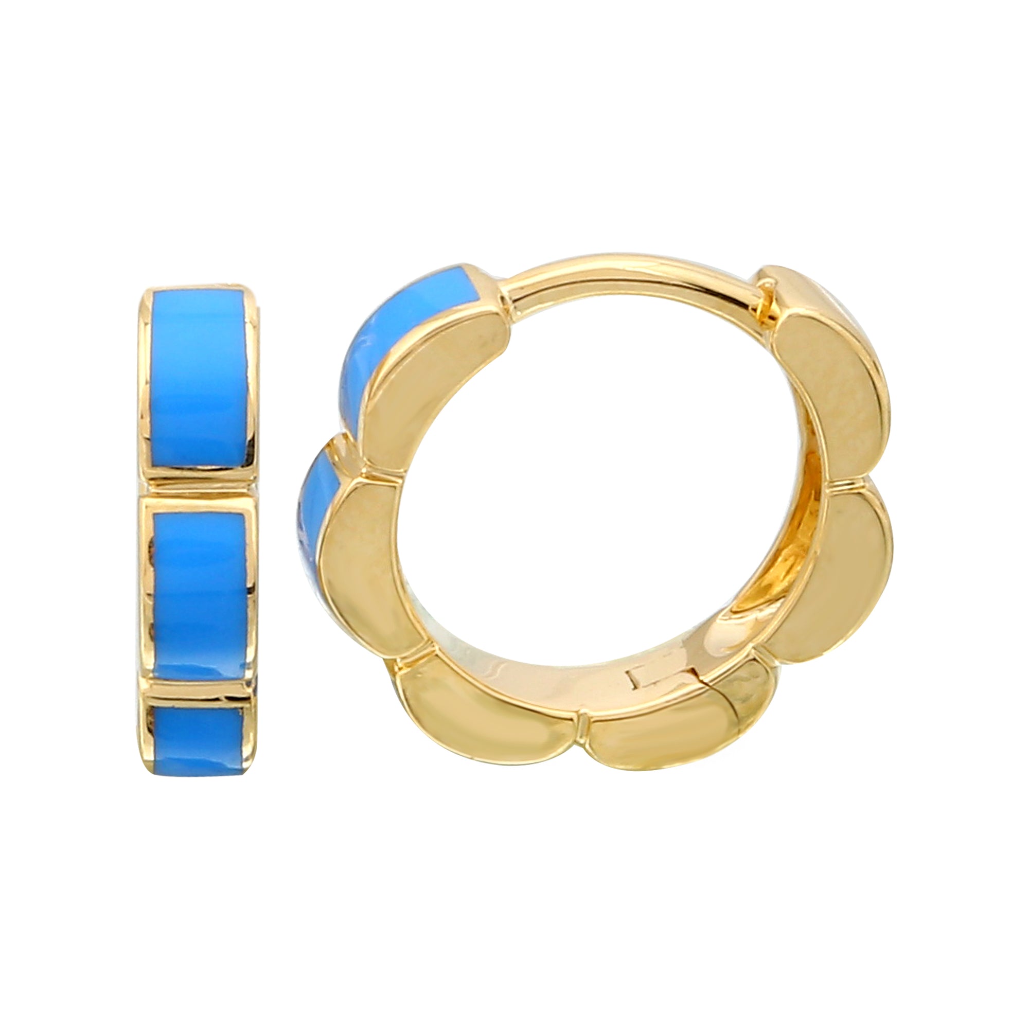 Enamel Flower Hoops.